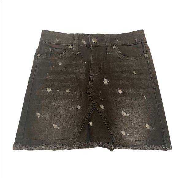 NWT Joes Jeans Little Girls Distressed Denim Pleated Billlie Mini Skirt Sz 5 - Picture 2 of 4